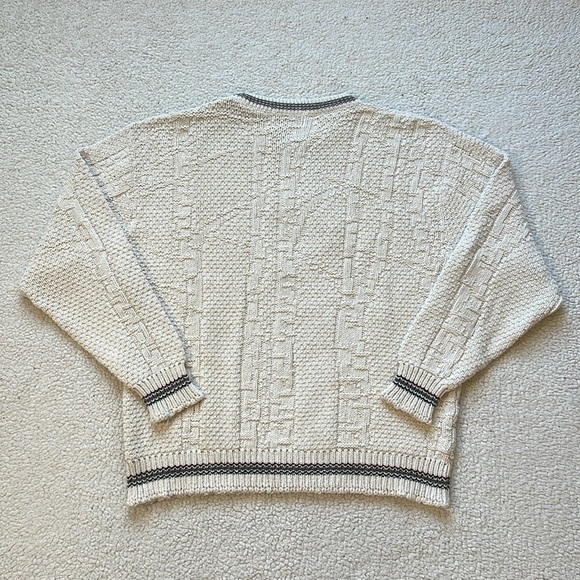 Vintage 90s Croft & Barrow 3D Knit Embroidered Flying Duck Crewneck Sweater - Picture 6 of 7